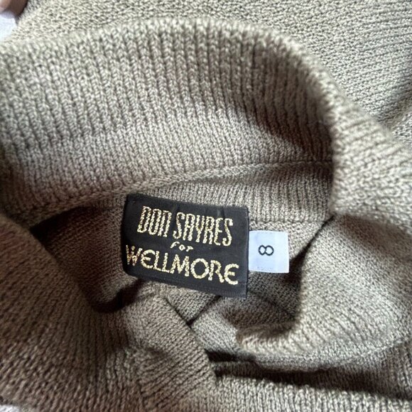 Vintage Don Sayres for Wellmore Double Breasted Knit Cardigan Sweater Sz 8 Brown - Picture 3 of 8